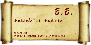 Budaházi Beatrix névjegykártya