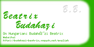 beatrix budahazi business card